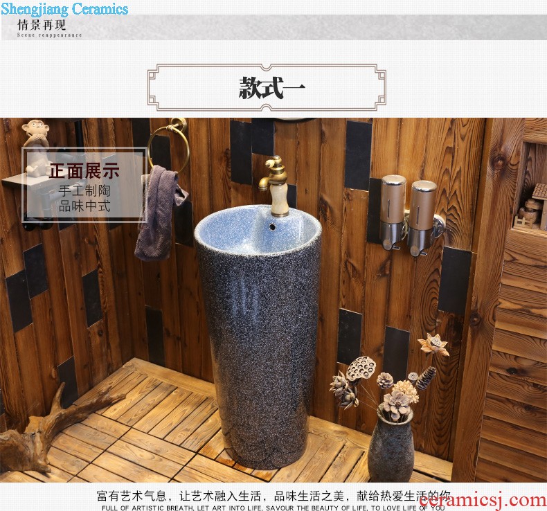 Jia depot ceramic column basin one lavatory floor toilet lavabo balcony small family of the basin that wash a face