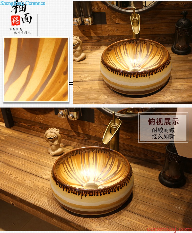 Jia depot lavatory stage basin sink oval ceramic art basin water basin household restoring ancient ways