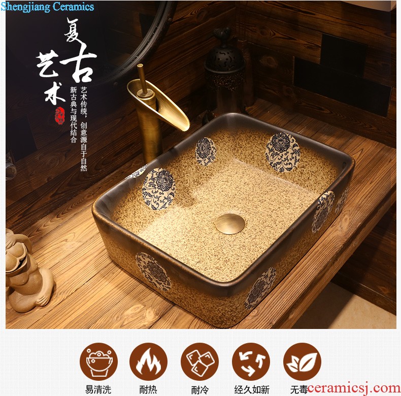 Jia depot Chinese wash basin ceramic toilet lavatory art stage basin restoring ancient ways round the sink