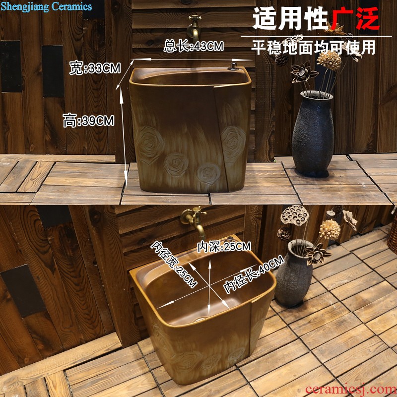 Jia depot Ceramic art stage basin of restoring ancient ways Creative Chinese lavatory toilet lavabo basin that wash a face