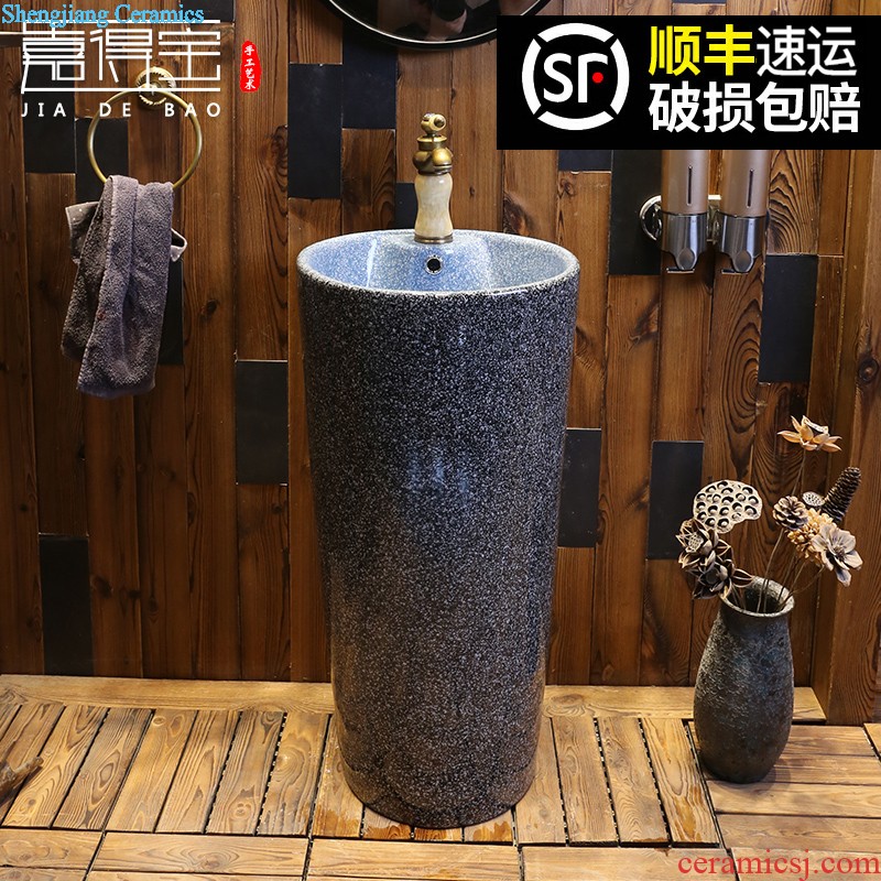 Jia depot ceramic column basin one lavatory floor toilet lavabo balcony small family of the basin that wash a face