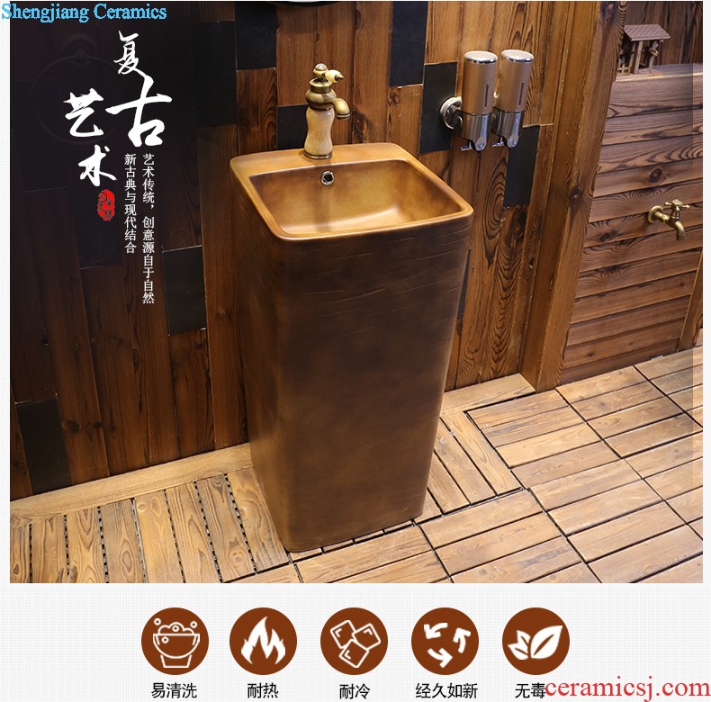 Jia square ceramic lavabo depot to restore ancient ways the balcony one pillar basin bathroom sinks landing wash gargle