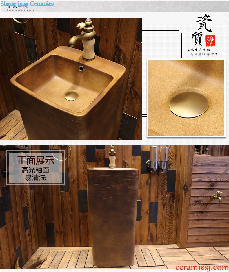 Jia square ceramic lavabo depot to restore ancient ways the balcony one pillar basin bathroom sinks landing wash gargle