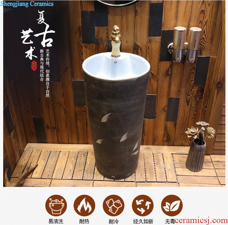 Jia depot basin ceramic balcony one pillar lavabo square toilet lavatory floor sink