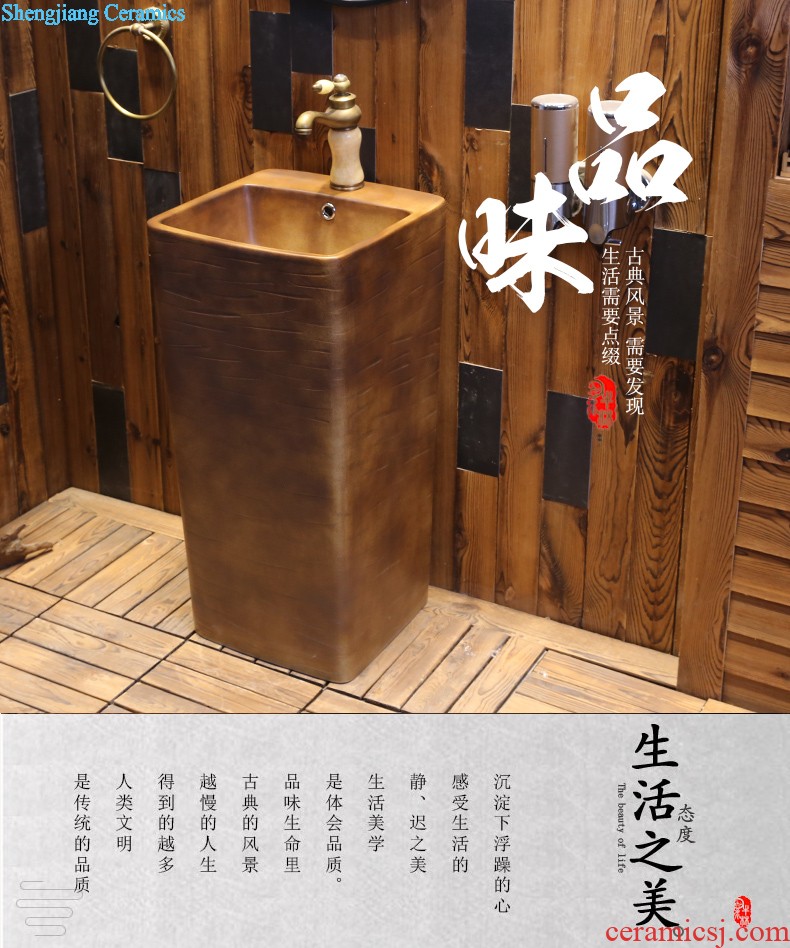 Jia square ceramic lavabo depot to restore ancient ways the balcony one pillar basin bathroom sinks landing wash gargle