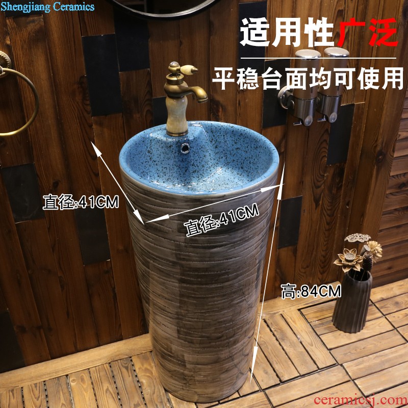 Jia depot ceramic column type lavatory toilet lavabo integrated basin basin of the balcony floor pillar