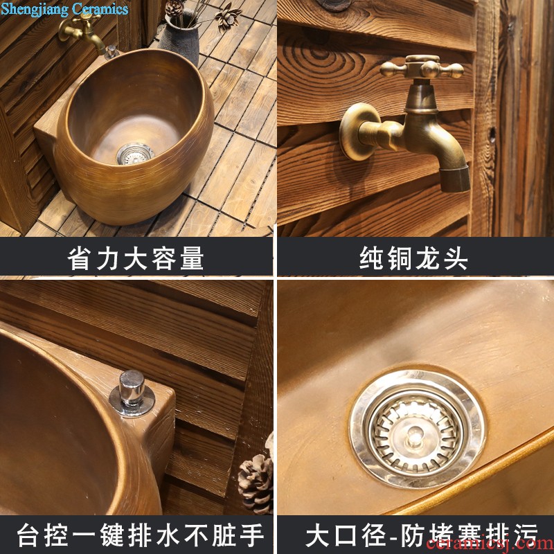 Jia depot Archaize creative hand washing dish Chinese style restoring ancient ways of ceramic toilet stage basin square art basin