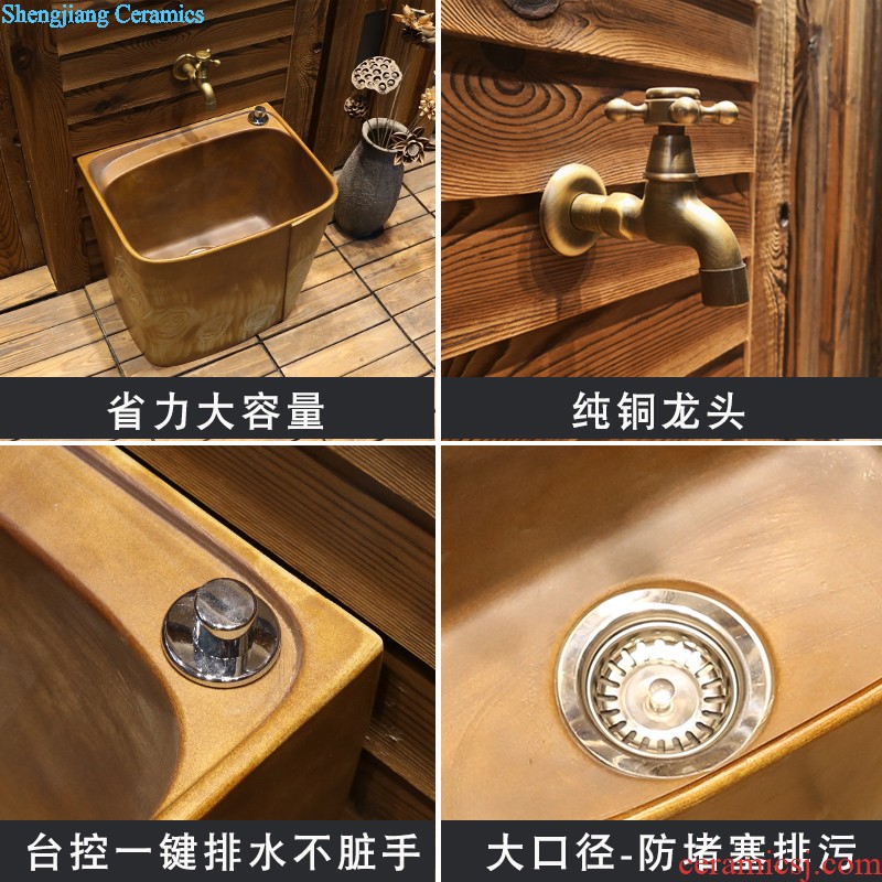 Jia depot Ceramic art stage basin of restoring ancient ways Creative Chinese lavatory toilet lavabo basin that wash a face