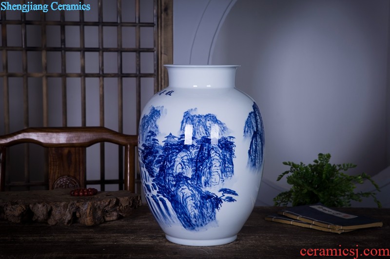Huai embellish hand-painted porcelain vase painting characters, jingdezhen ceramics collection ceramic culture decorative vase