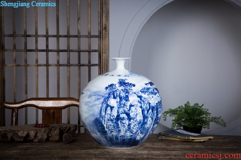 Huai embellish, jingdezhen blue and white vase painting hand-painted decorative classical furnishing articles collection of jingdezhen porcelain culture
