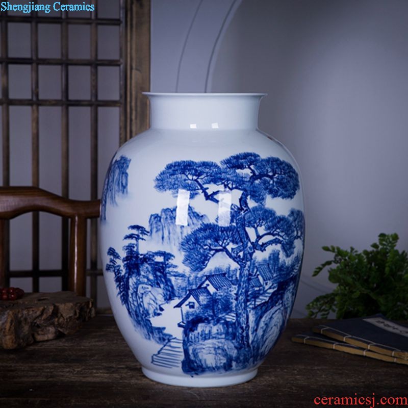 Huai embellish hand-painted porcelain vase painting characters, jingdezhen ceramics collection ceramic culture decorative vase