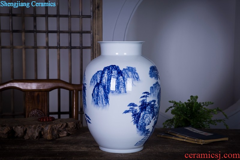 Huai embellish hand-painted porcelain vase painting characters, jingdezhen ceramics collection ceramic culture decorative vase