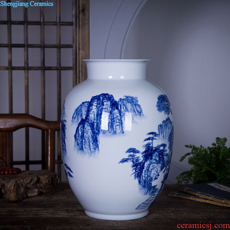 Huai embellish hand-painted porcelain vase painting characters, jingdezhen ceramics collection ceramic culture decorative vase