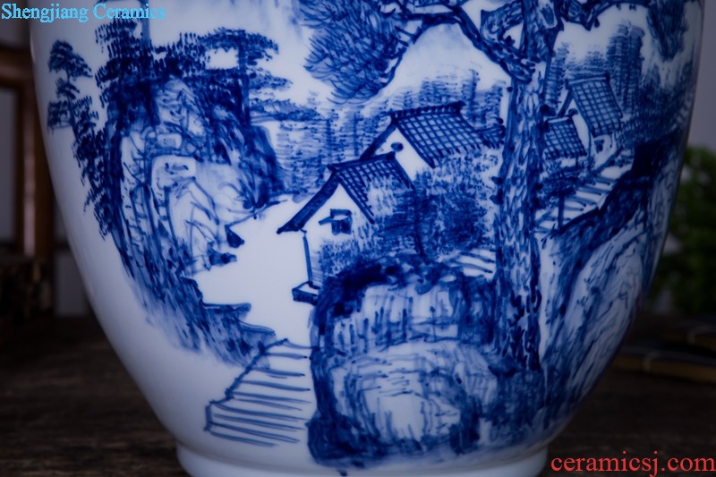 Huai embellish hand-painted porcelain vase painting characters, jingdezhen ceramics collection ceramic culture decorative vase