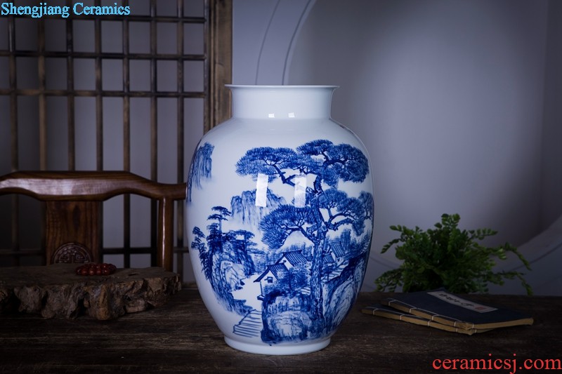 Huai embellish hand-painted porcelain vase painting characters, jingdezhen ceramics collection ceramic culture decorative vase