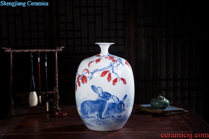 Huai embellish, famous master hand-painted vases and classical jingdezhen ceramics new Chinese style living room furnishing articles