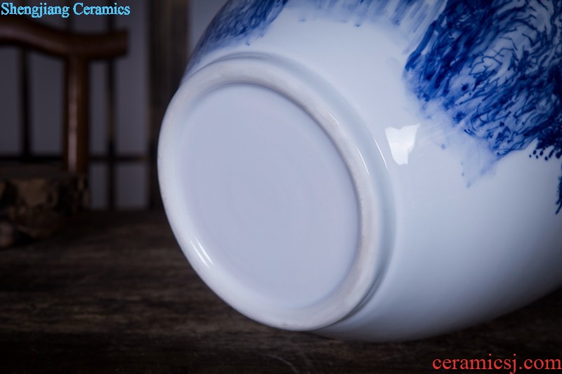 Huai embellish hand-painted porcelain vase painting characters, jingdezhen ceramics collection ceramic culture decorative vase
