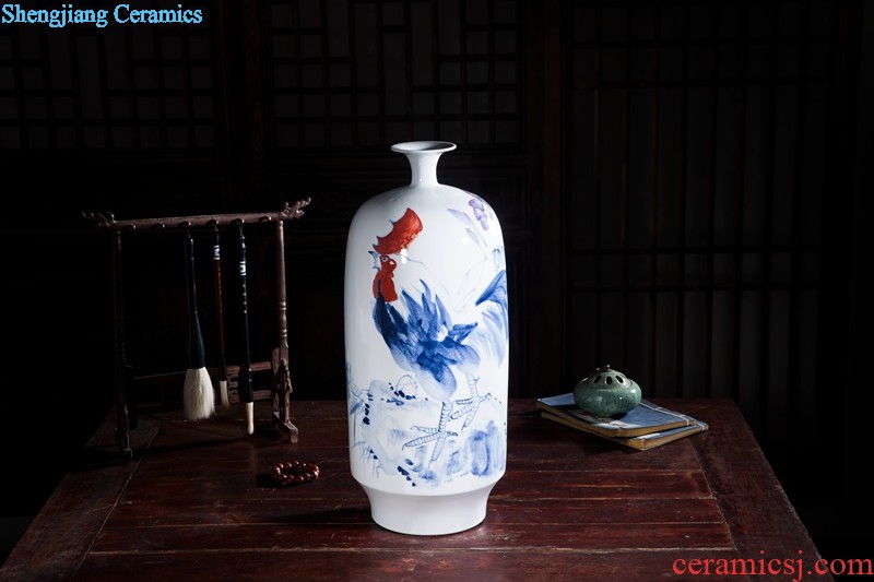 Huai embellish, jingdezhen ceramic painting vase freehand brushwork in traditional Chinese painting very beautiful vase peony classical fashion furnishing articles