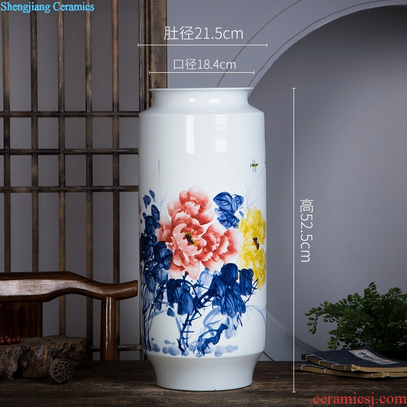 Huai embellish, jingdezhen ceramic vase peony vase very beautiful hand-painted porcelain of freehand brushwork in traditional Chinese classical home furnishing articles