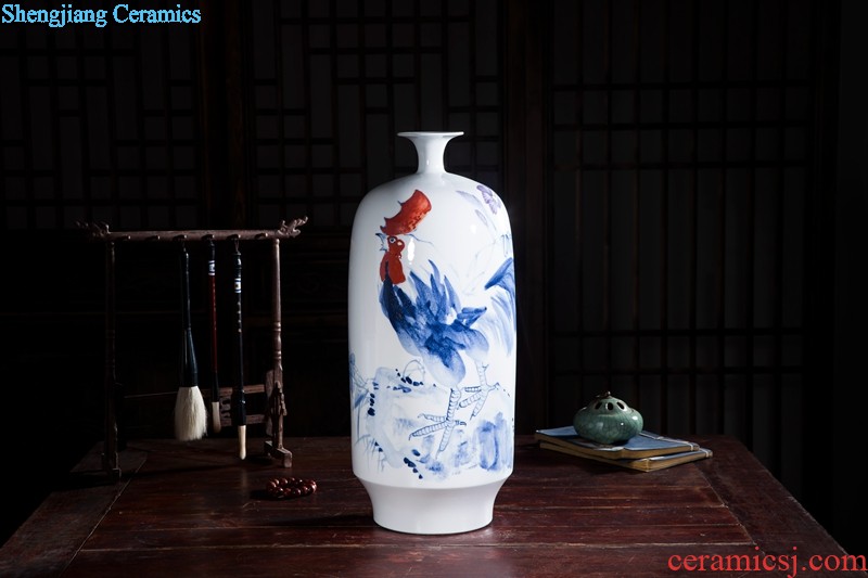 Huai embellish, jingdezhen ceramic painting vase freehand brushwork in traditional Chinese painting very beautiful vase peony classical fashion furnishing articles