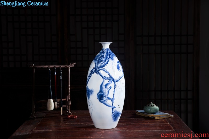 Huai embellish, jingdezhen blue and white vase vase hand draw freehand brushwork fine figure in the Ming and qing dynasties classical fashion decorative furnishing articles