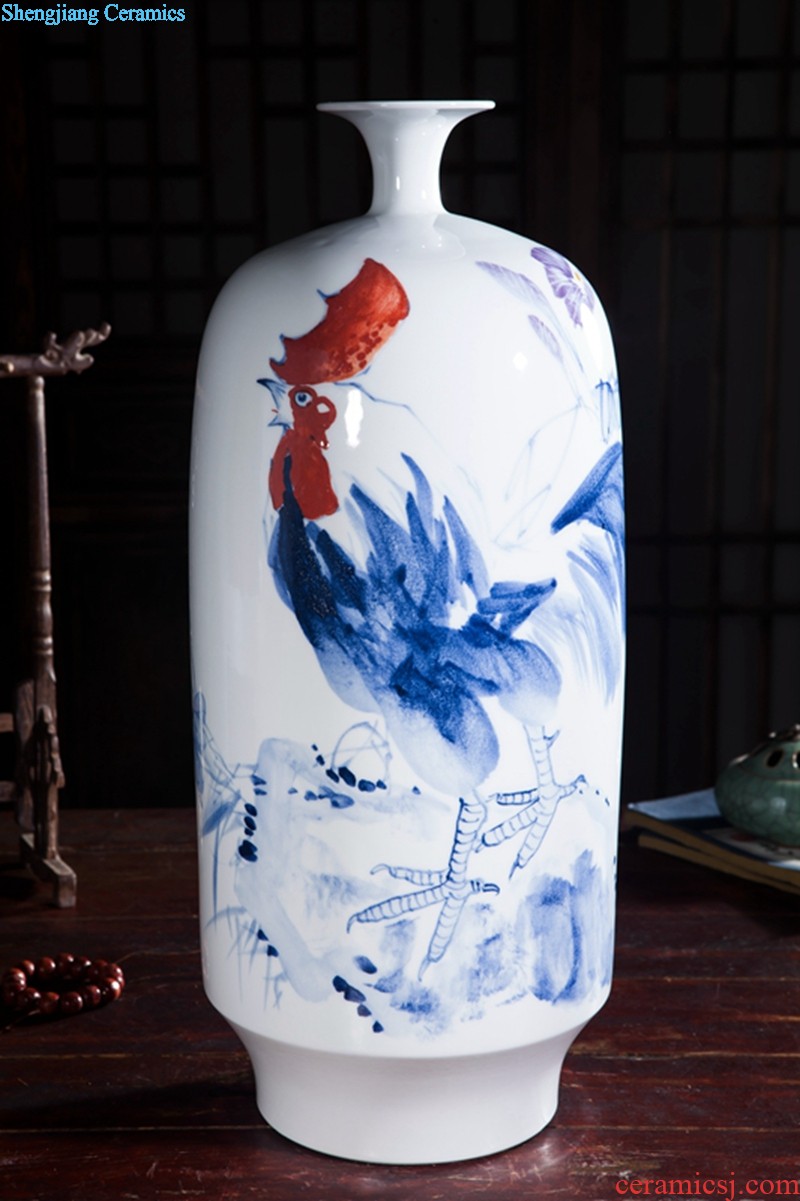 Huai embellish, jingdezhen ceramic painting vase freehand brushwork in traditional Chinese painting very beautiful vase peony classical fashion furnishing articles