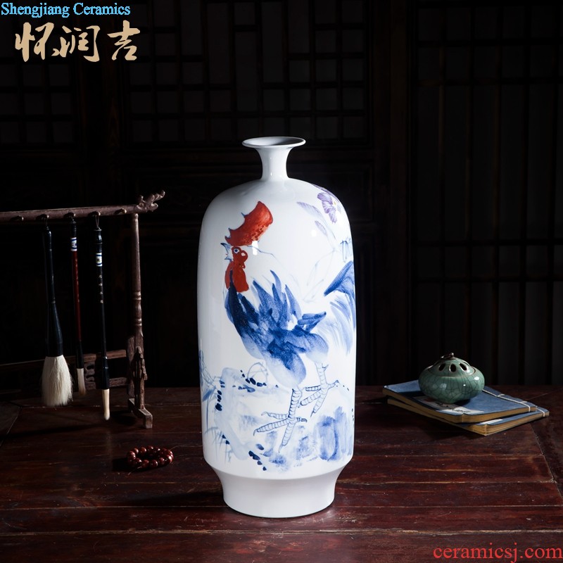 Huai embellish, jingdezhen ceramic painting vase freehand brushwork in traditional Chinese painting very beautiful vase peony classical fashion furnishing articles