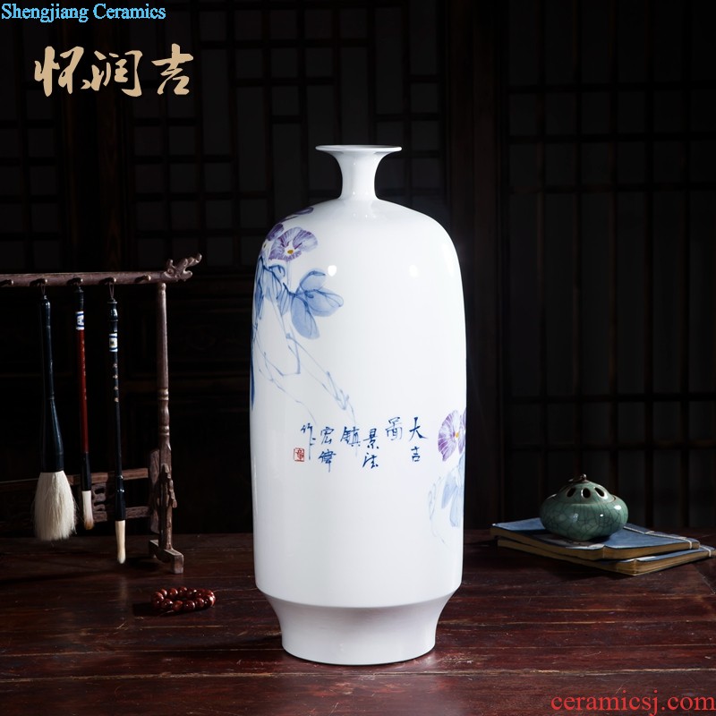 Huai embellish, jingdezhen ceramic painting vase freehand brushwork in traditional Chinese painting very beautiful vase peony classical fashion furnishing articles