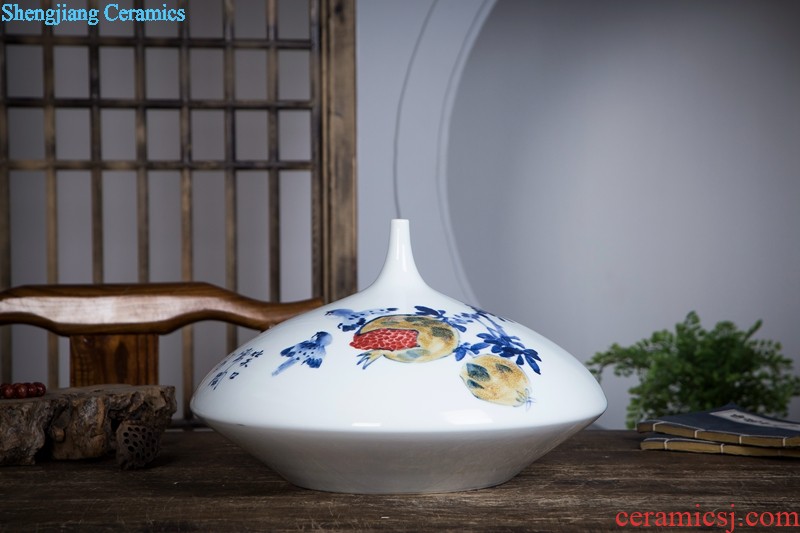 Huai embellish, jingdezhen lotus flower vase vase hand-painted porcelain vase freehand brushwork in traditional Chinese classical fashion home decoration furnishing articles