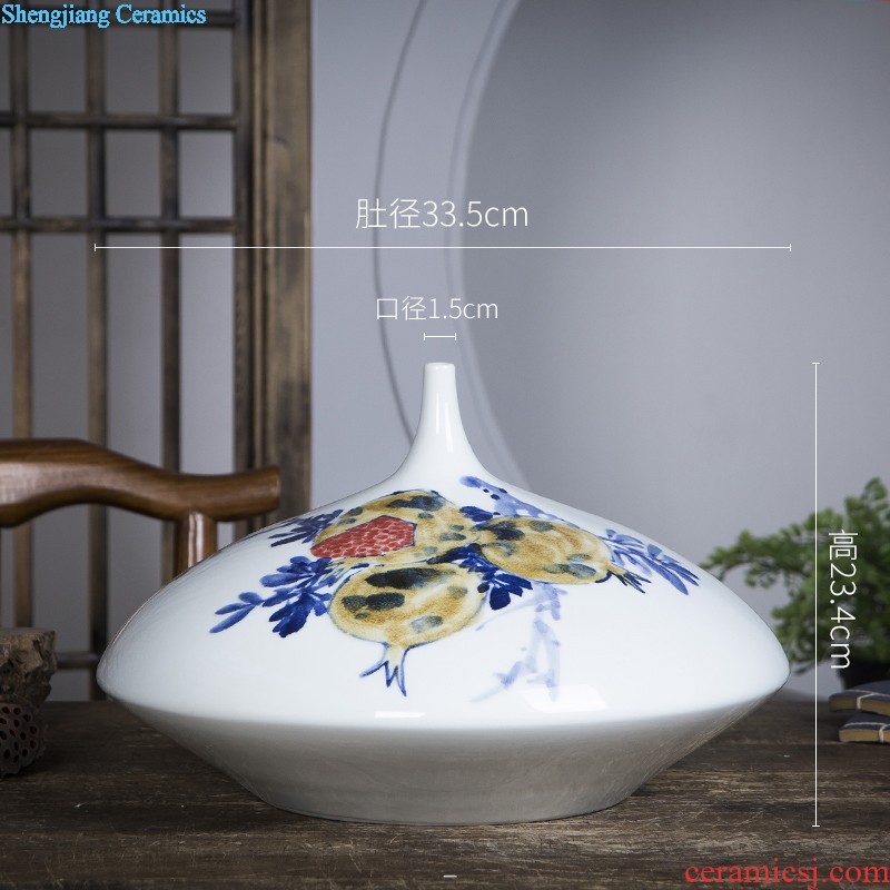 Huai embellish, jingdezhen lotus flower vase vase hand-painted porcelain vase freehand brushwork in traditional Chinese classical fashion home decoration furnishing articles