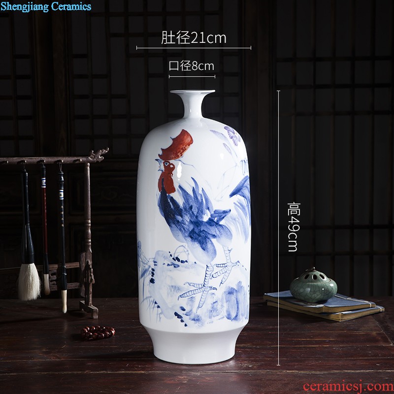 Huai embellish, jingdezhen ceramic painting vase freehand brushwork in traditional Chinese painting very beautiful vase peony classical fashion furnishing articles