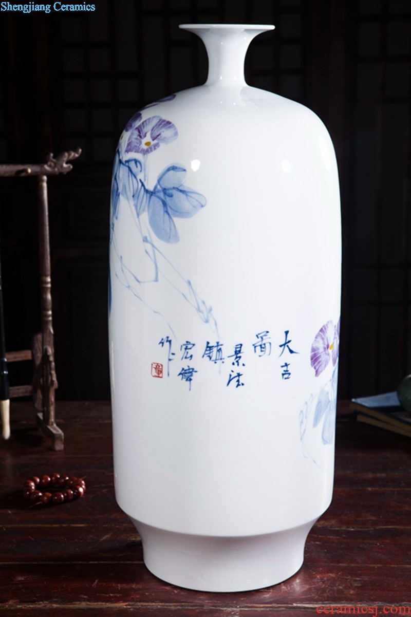 Huai embellish, jingdezhen ceramic painting vase freehand brushwork in traditional Chinese painting very beautiful vase peony classical fashion furnishing articles