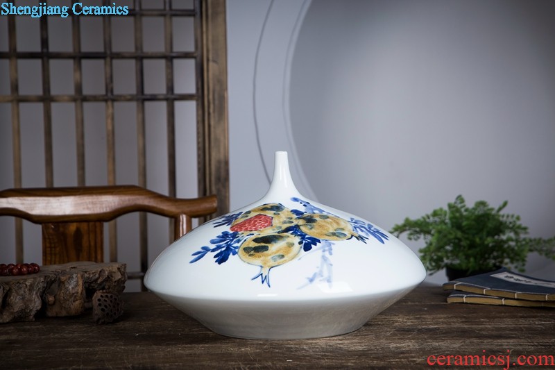 Huai embellish, jingdezhen lotus flower vase vase hand-painted porcelain vase freehand brushwork in traditional Chinese classical fashion home decoration furnishing articles