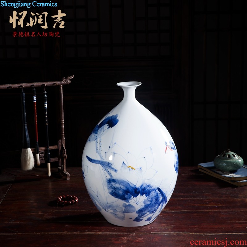 Huai embellish, jingdezhen package mail colored enamel vase characteristic manual household decorates sitting room ceramics handicraft