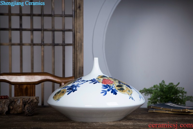 Huai embellish, jingdezhen lotus flower vase vase hand-painted porcelain vase freehand brushwork in traditional Chinese classical fashion home decoration furnishing articles