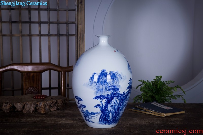 Master of jingdezhen ceramic vase ng mun-hon hand-painted porcelain vase classical Ming and qing dynasties fashion ornaments furnishing articles