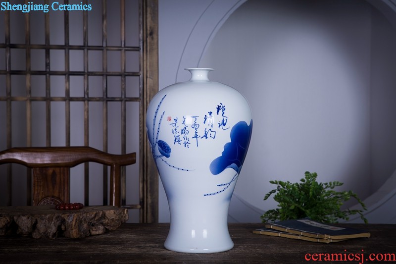 Jingdezhen ceramics vase furnishing articles flower arranging new sitting room of Chinese style household wine antique porcelain decoration process