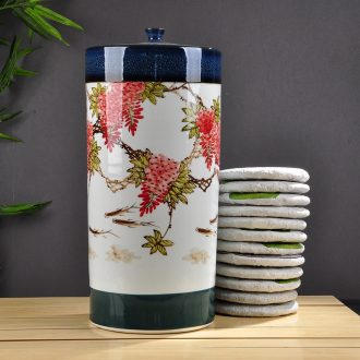 Jingdezhen hand-painted ceramic vase and exquisite porcelain sitting room place decoration contemporary and contracted rural new Chinese style bottle