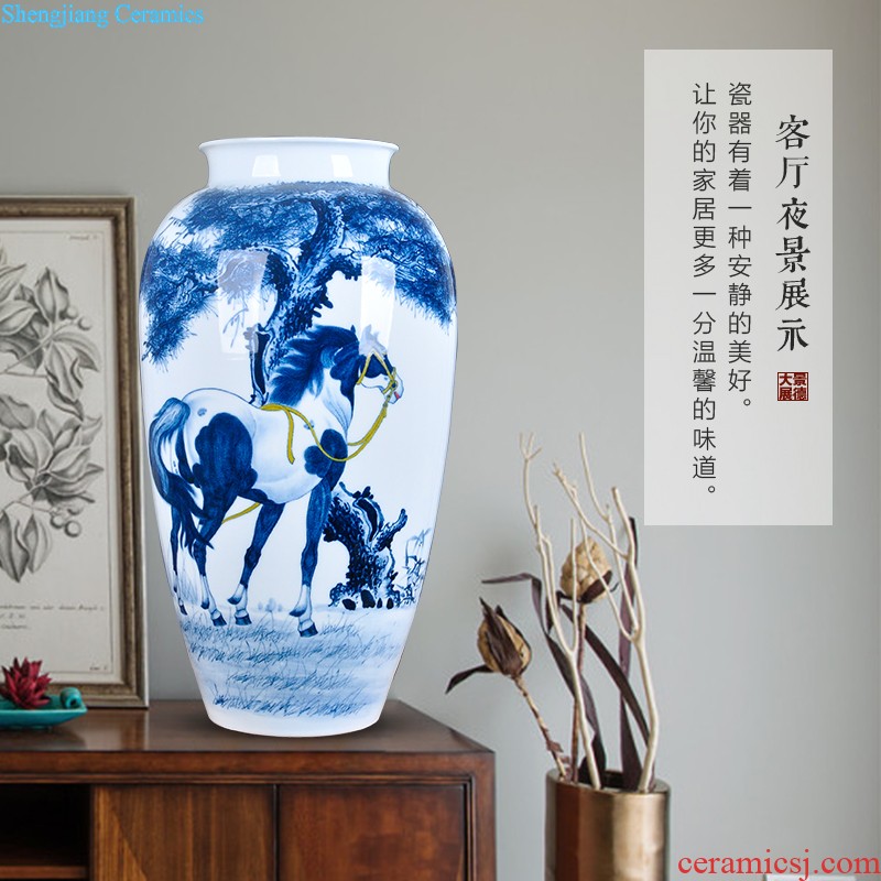 Ears the best vintage vase collection handicraft furnishing articles rich ancient frame manual coloured drawing or pattern of jingdezhen ceramics decoration