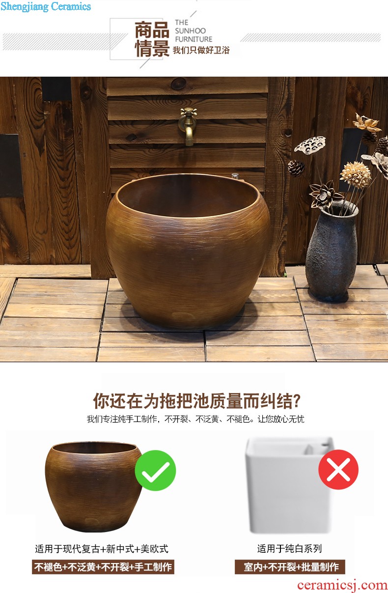 Jia depot Archaize creative hand washing dish Chinese style restoring ancient ways of ceramic toilet stage basin square art basin