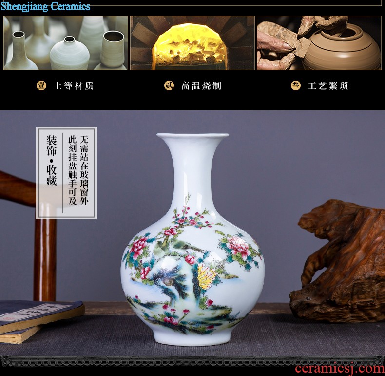 Jingdezhen ceramics furnishing articles hand-painted traditional Chinese decorative hanging dish sit plate new sitting room of Chinese style household arts and crafts