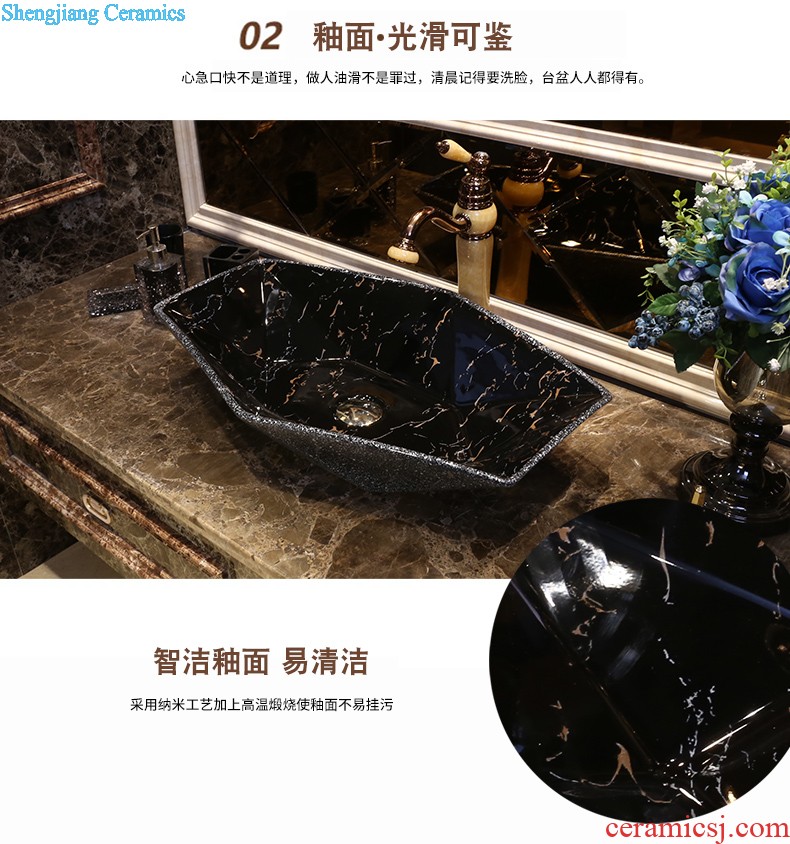 Jia depot on the ceramic lavatory basin sink rectangular household archaize ceramic art basin water basin