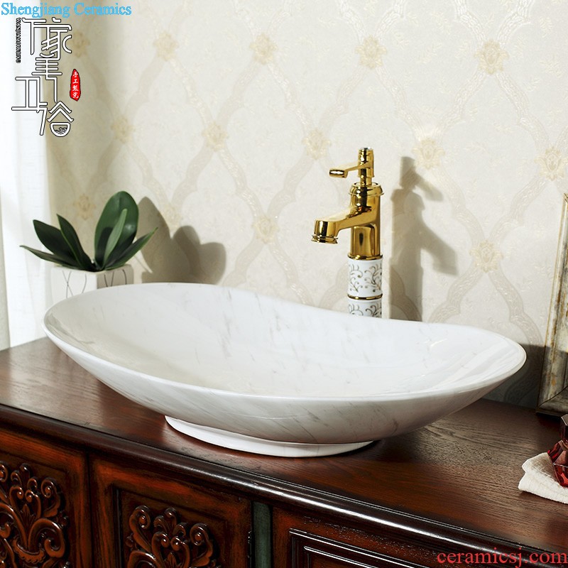 M beautiful stage basin art contracted thin edge rectangle lavatory marble deep basin ceramic lavabo