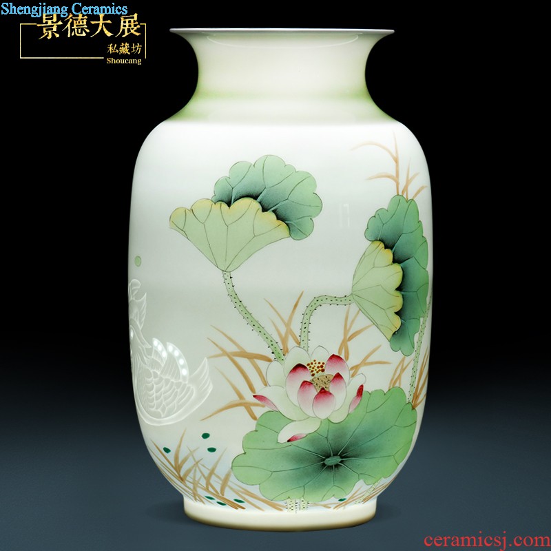 Jingdezhen ceramic caddy large storage tank seven loaves pu-erh tea POTS Hand painted tea urn 3 kg tea pot