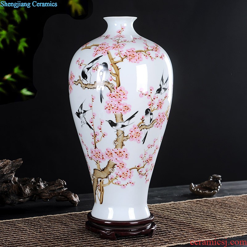 Puer tea pot of creative home furnishing articles jingdezhen hand-painted ceramics from large number caddy storage tank tea urn