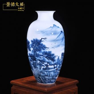 The modern home decoration ceramic floor vase hand-painted handicraft furnishing articles 70 cm wine sitting room decoration of ikea