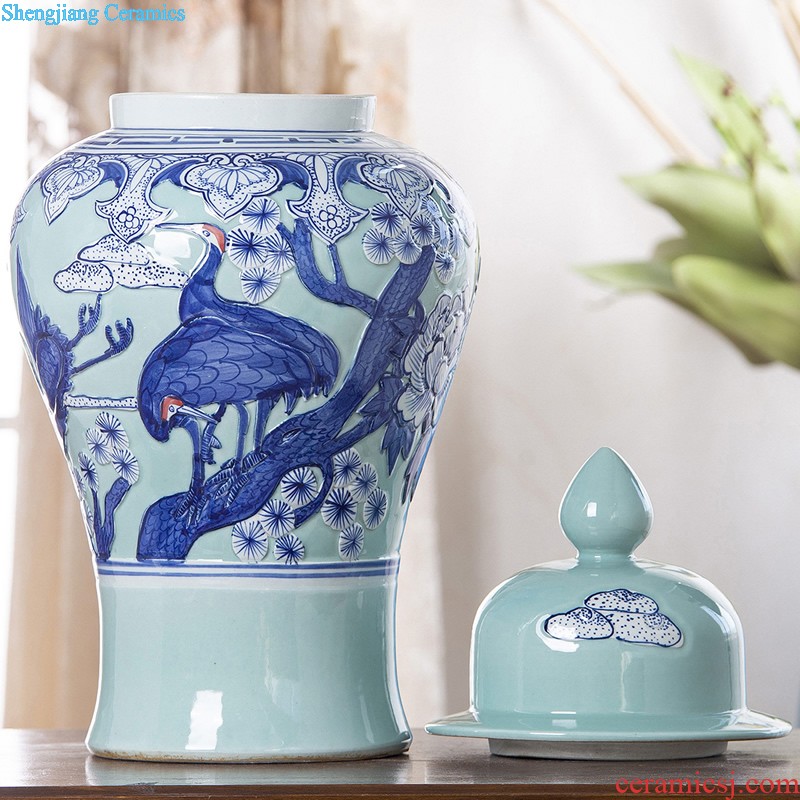 Jingdezhen ceramics celebrity hand-painted porcelain of blue and white porcelain vase household act the role ofing is tasted rich ancient frame large sitting room place