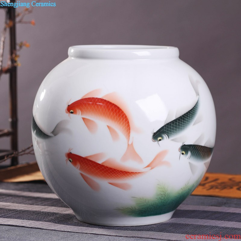 Contracted and contemporary big vase The sitting room TV ark furnishing articles Dried flower flower machine of Europe type restoring ancient ways home act the role ofing jingdezhen ceramics