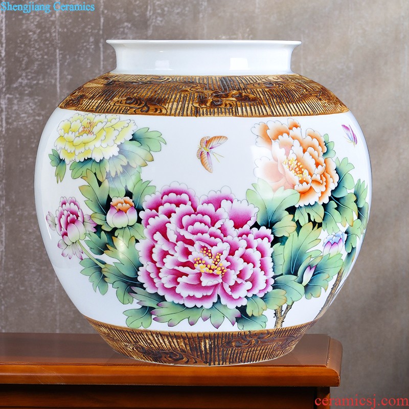 Handicrafts retro ceramic vases, trinkets, creative home furnishing articles counter sitting room adornment dry vase