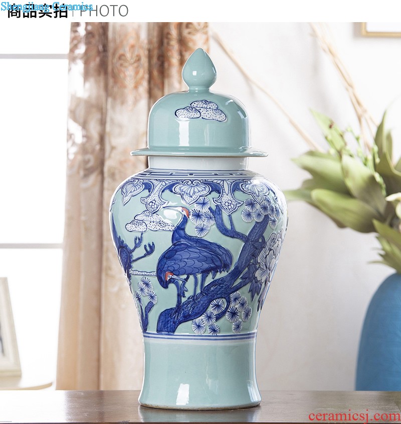 Jingdezhen ceramics celebrity hand-painted porcelain of blue and white porcelain vase household act the role ofing is tasted rich ancient frame large sitting room place